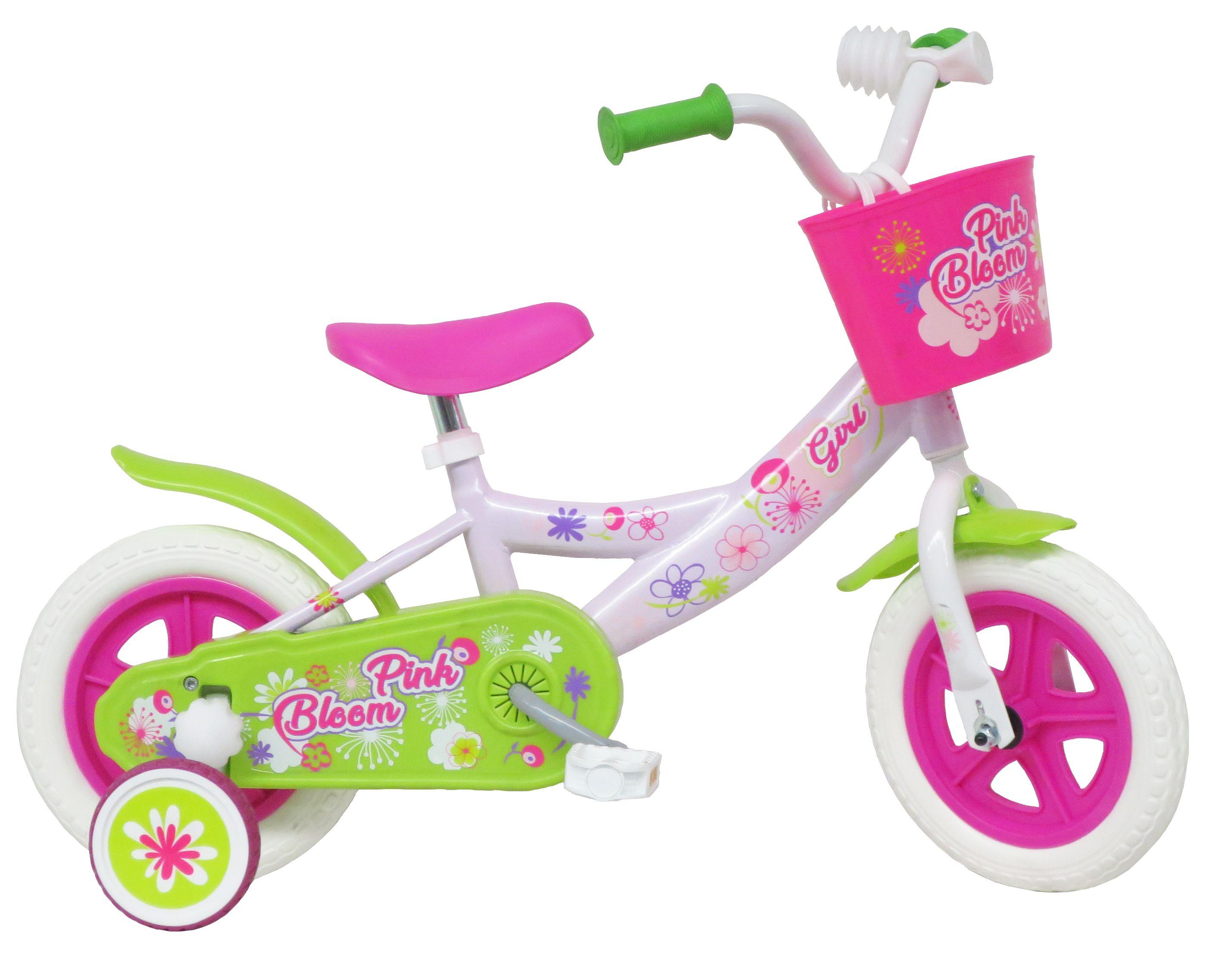 Vélo 12 Fille Licence BARBIE pour enfant de 3 à 5 ans avec stabilisateurs à  molettes pas cher 