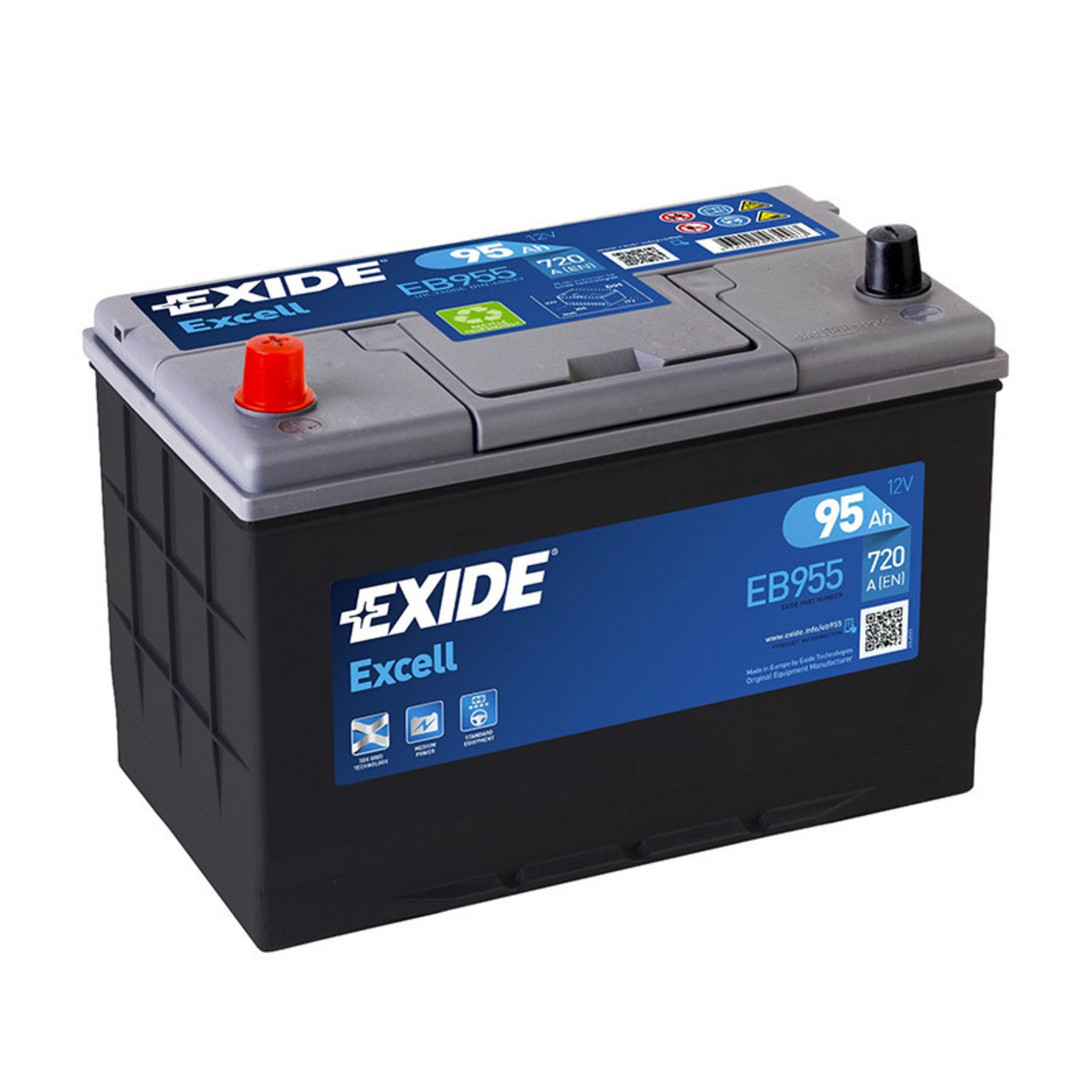 EXIDE Batterie Exide EB955 12v 95AH 720A FB955 pas cher 