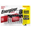Energizer Piles alcalines lot 6 AA + 6 AAA 6 pièces