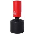 Sac de frappe boxe autoportant punching ball hauteur réglable Ø 56 x 145-172 cm HDPE rouge noir