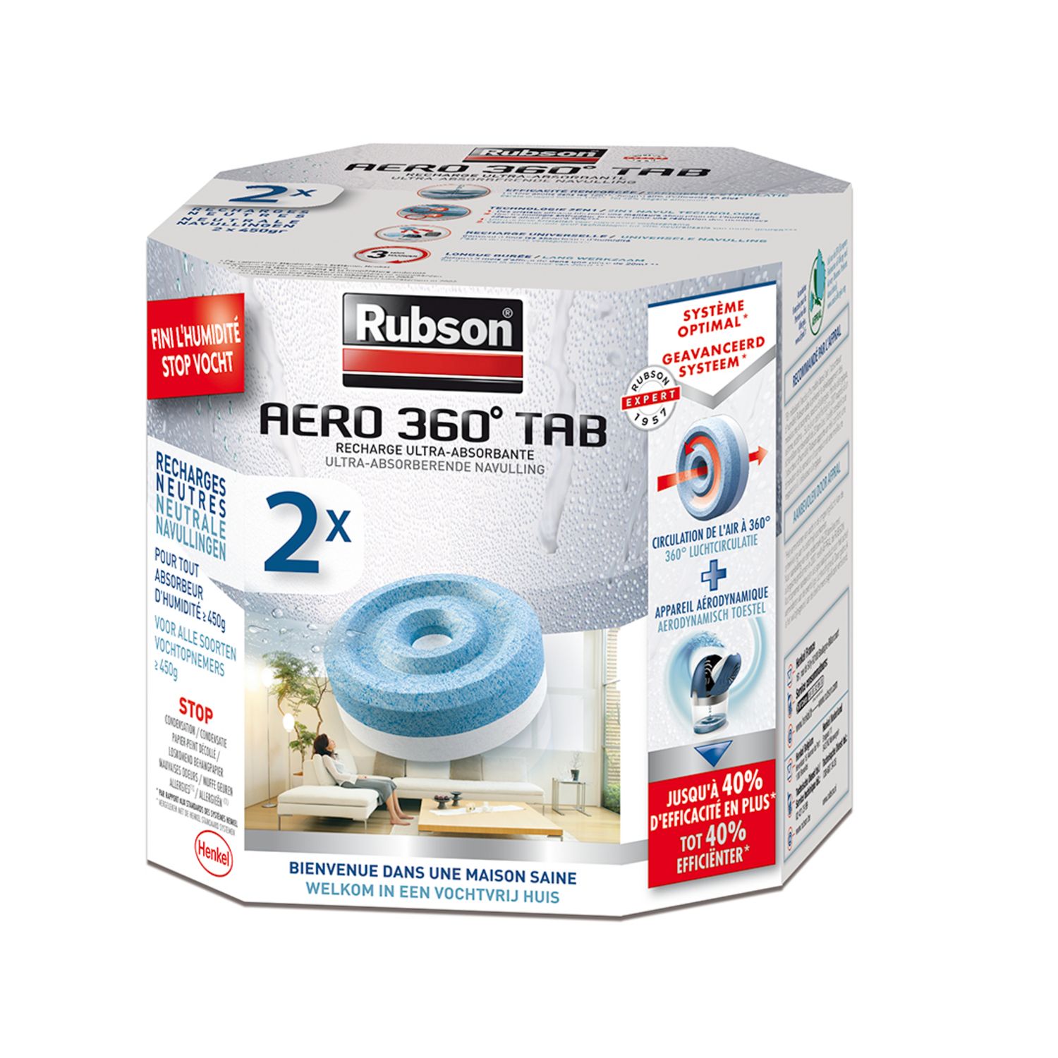 Promo Absorbeur d'humidité + 1 Recharge Galet 100 G chez Auchan