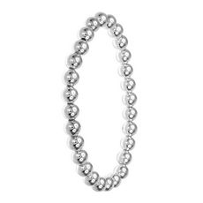 Bracelet orné de perles argentées par SC Crystal