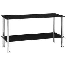 Table basse Noir 110x43x60 cm Verre trempe