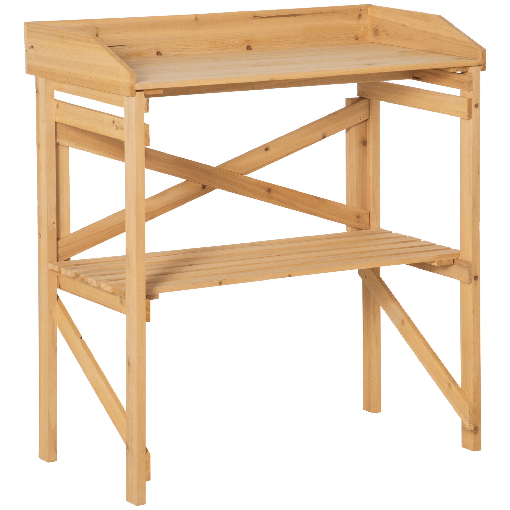 Armoire de jardin sur pied table de rempotage 2 en 1 sapin pré-huilé