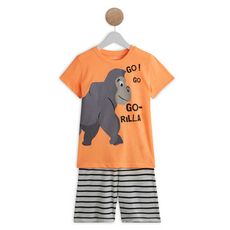 IN EXTENSO Pyjashort gorille garçon (orange)