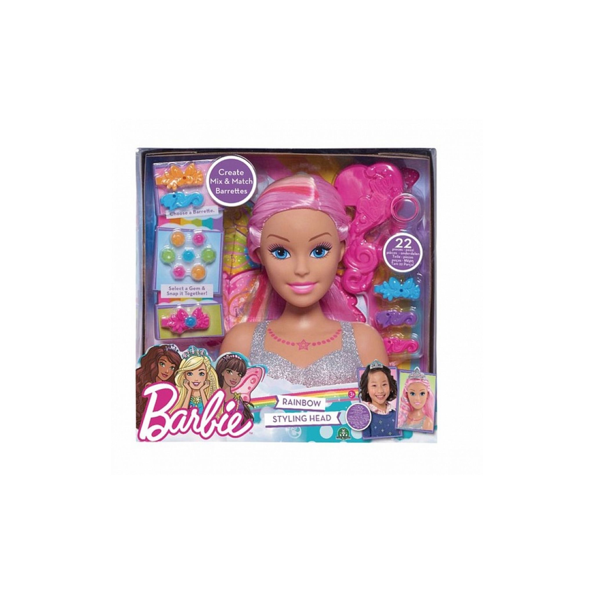 Barbie, Tête à Coiffer Basic, 20 pièces incluses, Jouet pour enfants dès 3  ans, GIOCHI PREZIOSI, BAR28 : : Jeux et Jouets