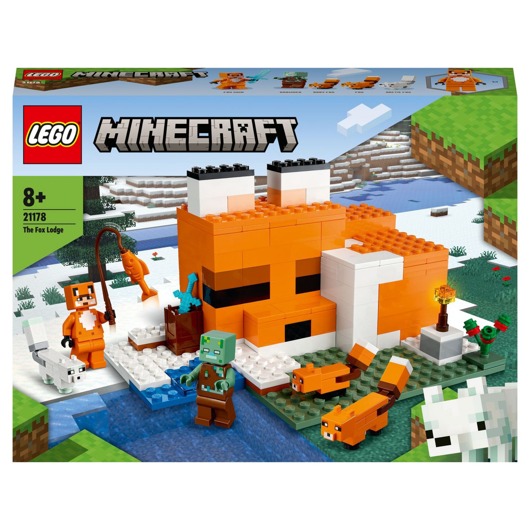 LEGO Minecraft 21178 - Le Refuge du Renard, Jouet de Construction Maison,  Enfants dès 8 ans pas cher 