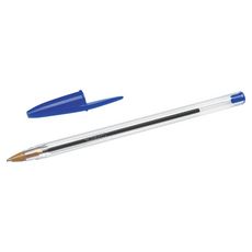 BIC Lot de 10 stylos bille pointe moyenne bleu CRISTAL ORIGINAL