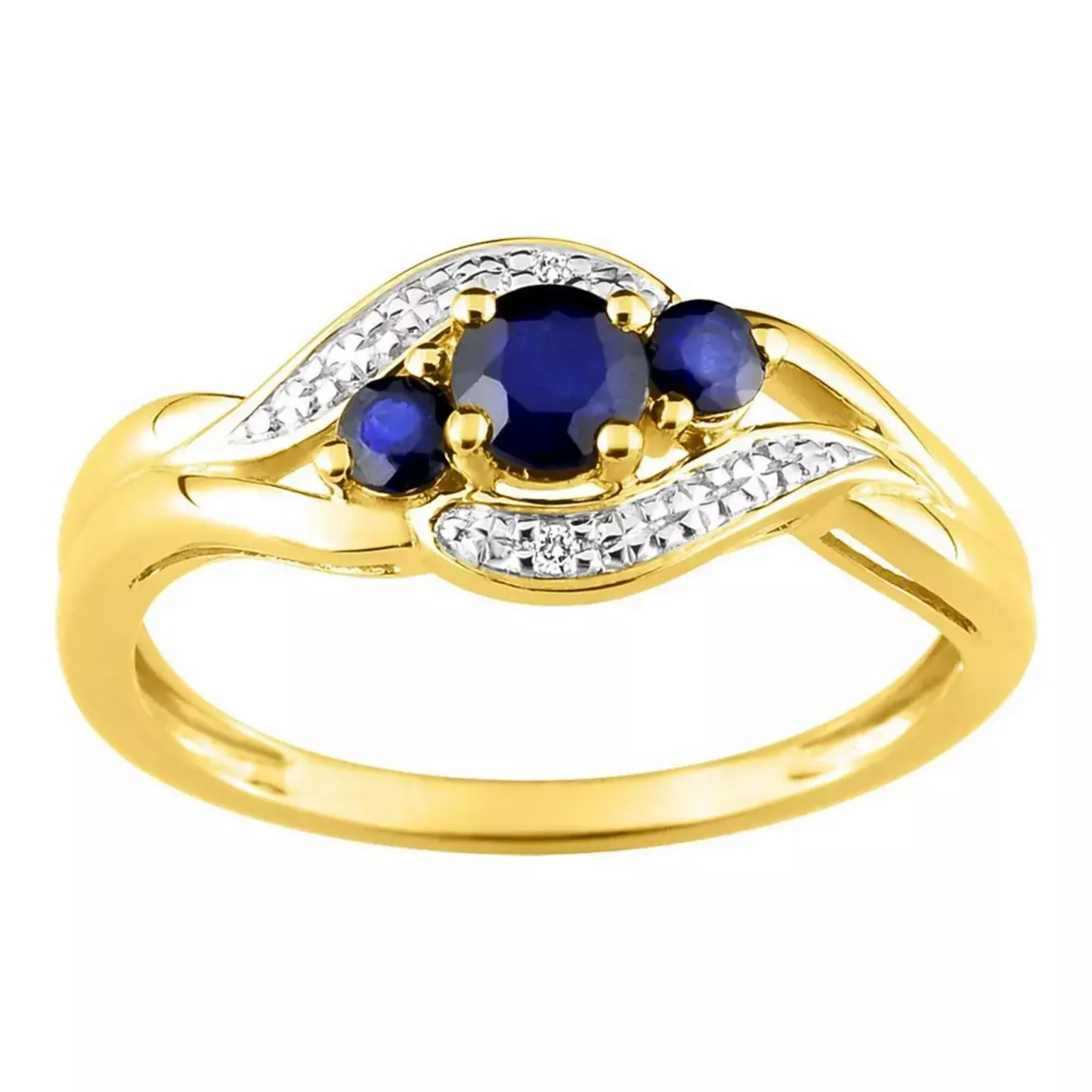 Tousmesbijoux Bague Femme saphir Plaqu Or pas cher Auchan