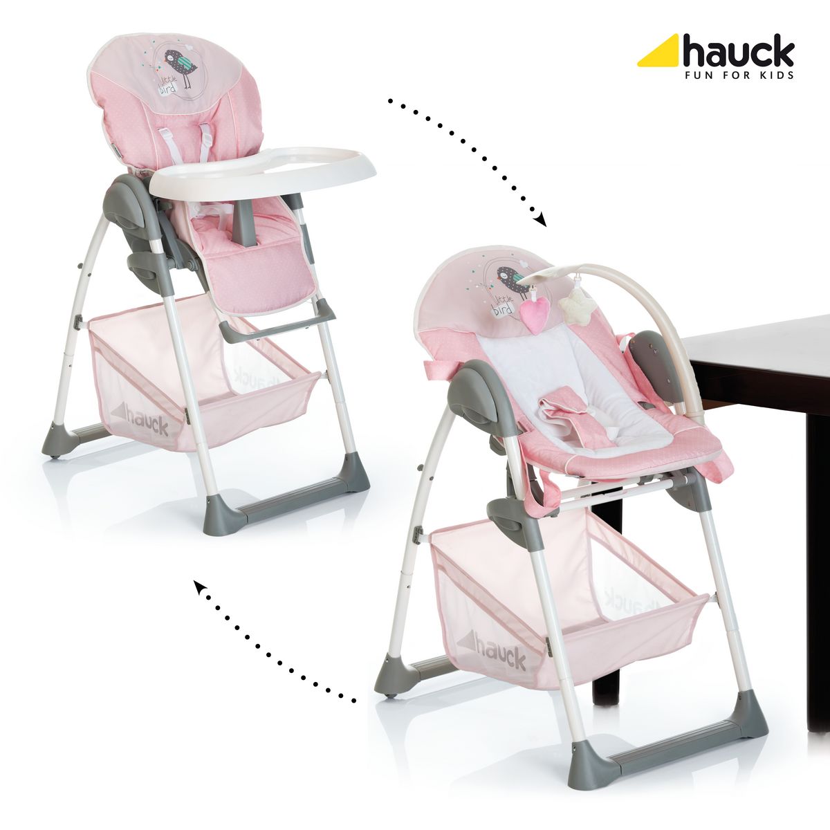 HAUCK Chaise Haute bébé 2 en 1 Sit'n Relax Birdie pas cher 