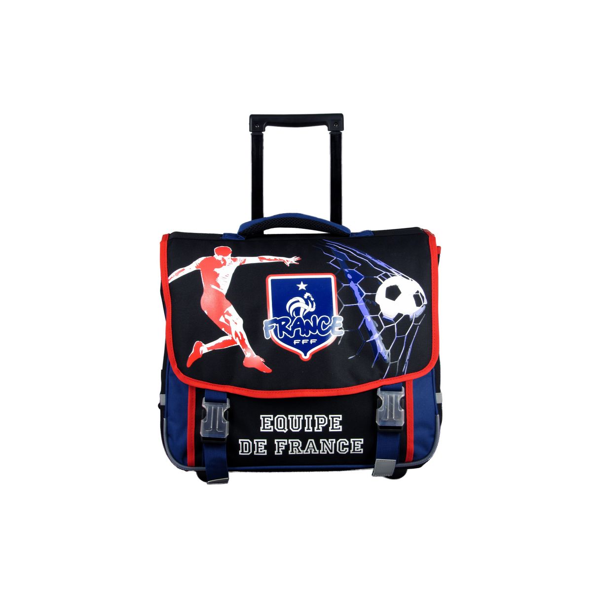 Cartable roulettes noir football pas cher Auchan.fr