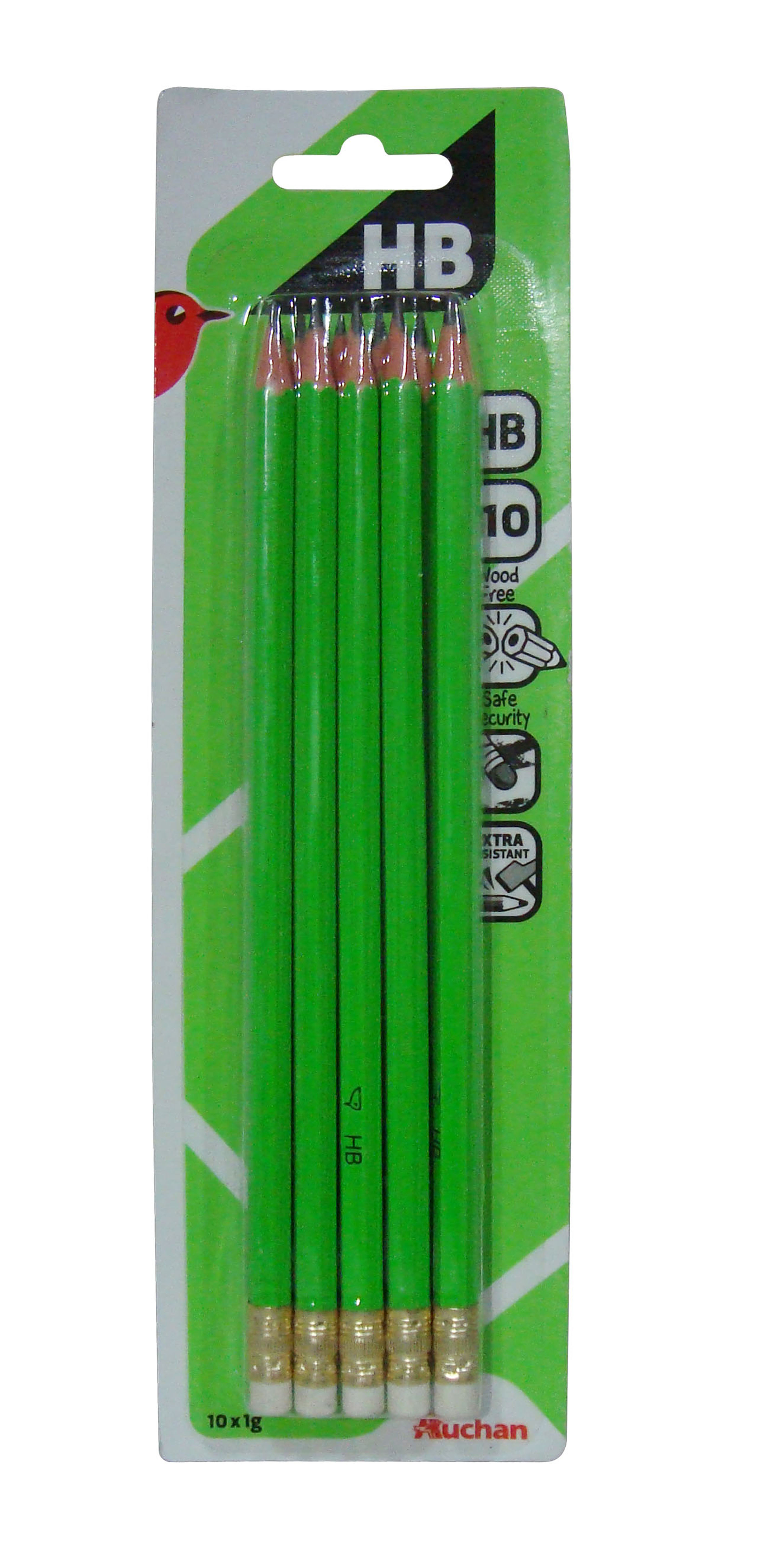 Crayon à papier Graphite HB Embout Gomme x10 STAEDTLER : le lot de 10  crayons à Prix Carrefour