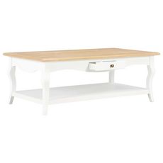 Table basse Blanc 110 x 60 x 40 cm MDF
