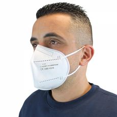 Lot de 50 masques de protection FFP2, 5 plis - Blanc
