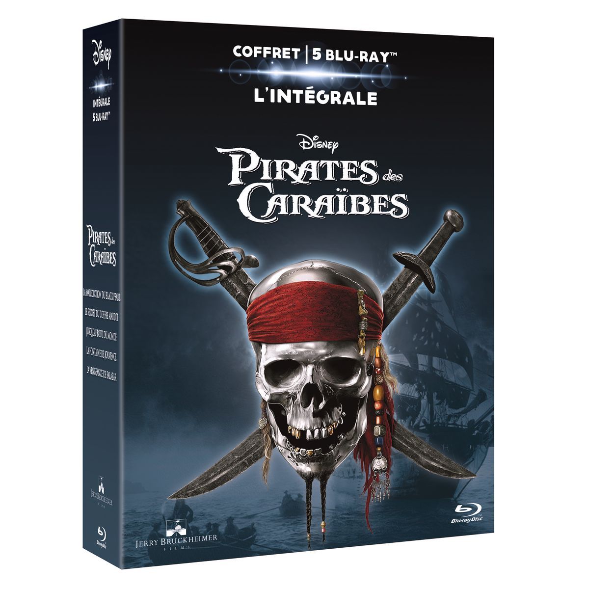 DISNEY Coffret Pirates des Caraïbes L'intégrale Blu-Ray pas cher 