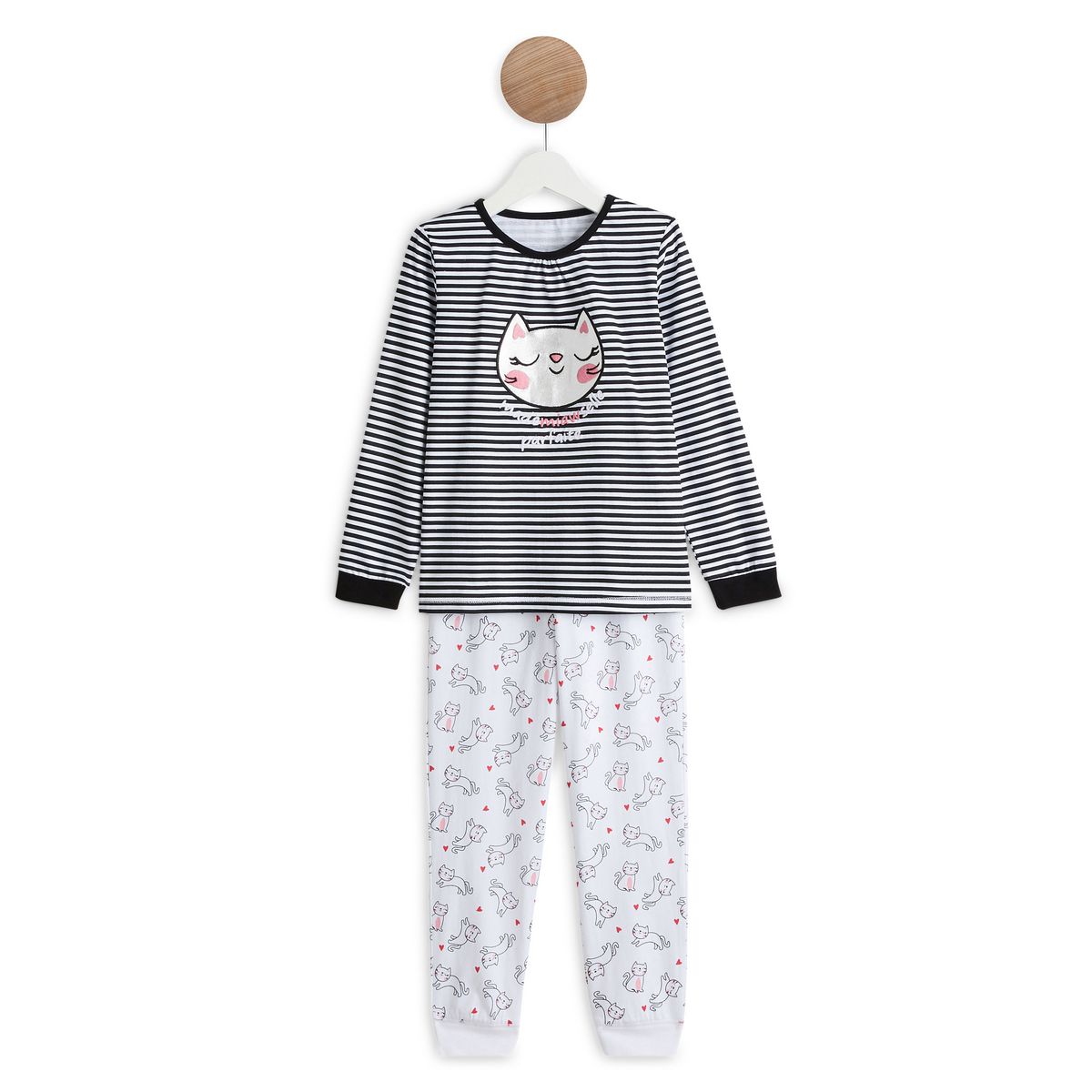 Surpyjama enfant fille motif chat : achat en ligne 