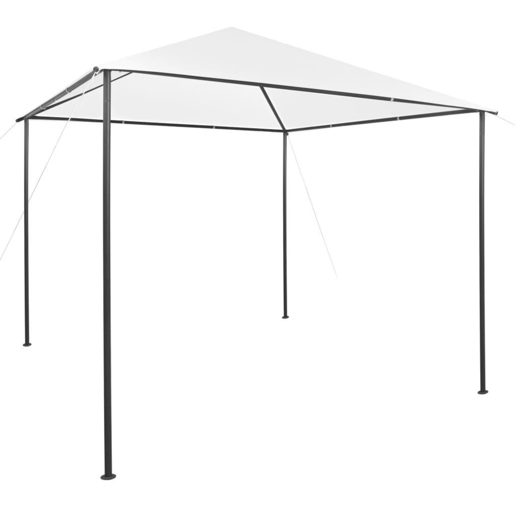 Tonnelle de Jardin avec guirlande lumineuse à LED / Pergola Auvent de  Camping 4x3x2,7 m Blanc vidaXL