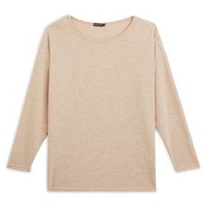 IN EXTENSO T shirt manches longues beige jersey femme pas cher