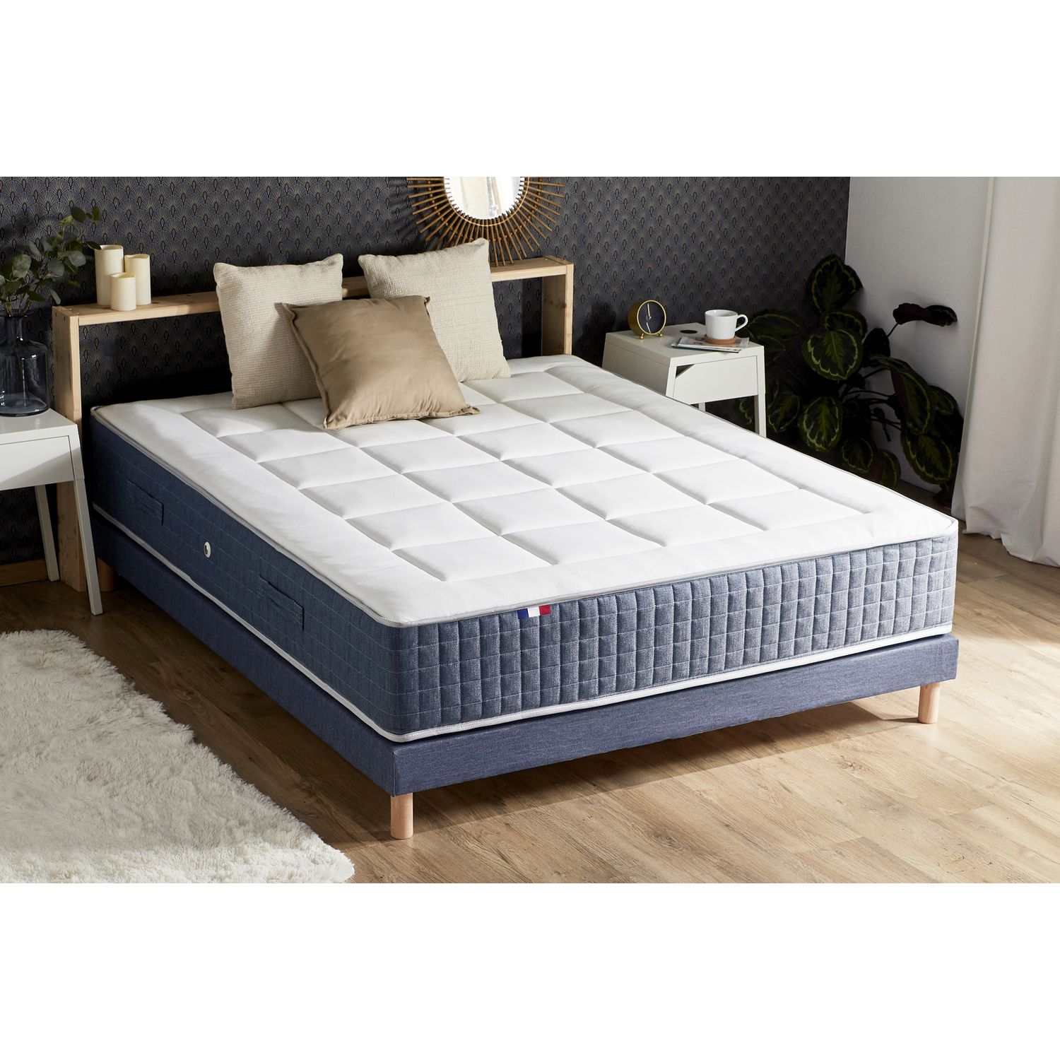 Matelas 140x190 cm ressorts ensachés LUXURY LITERIE Pas Cher 