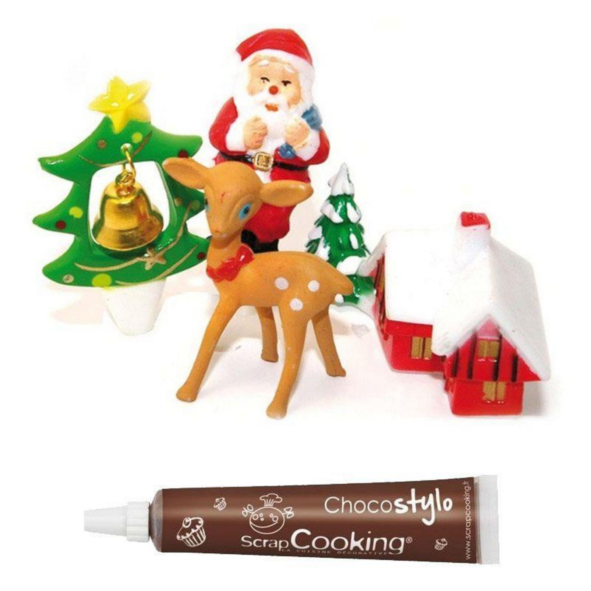SCRAPCOOKING Décoration pour gâteaux de Noël + Stylo chocolat pas