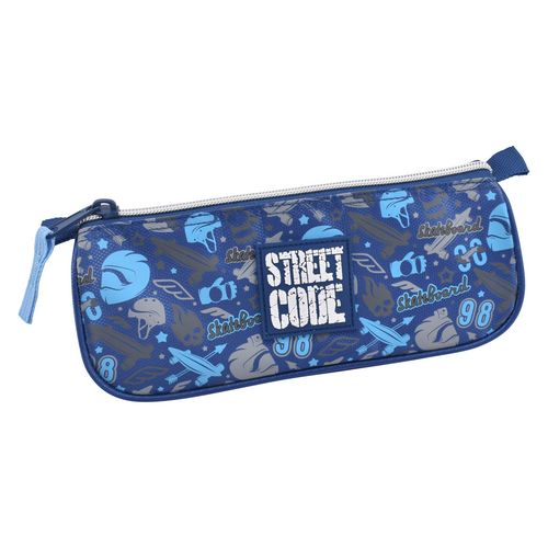 Trousse scolaire triangulaire polyester bleu SPORT STREET CODE