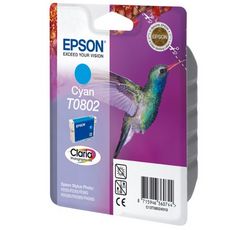 EPSON Epson T0802 Cartouche jet d'encre d'origine C13T080240 Cyan