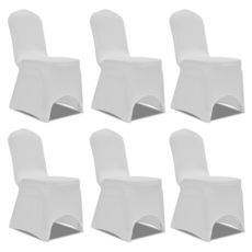 Housses elastiques de chaise Blanc 12 pcs