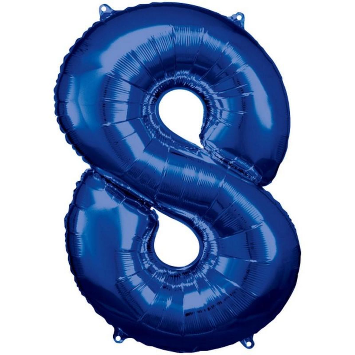  Ballon Aluminium 86 cm : Chiffre 8 - Bleu