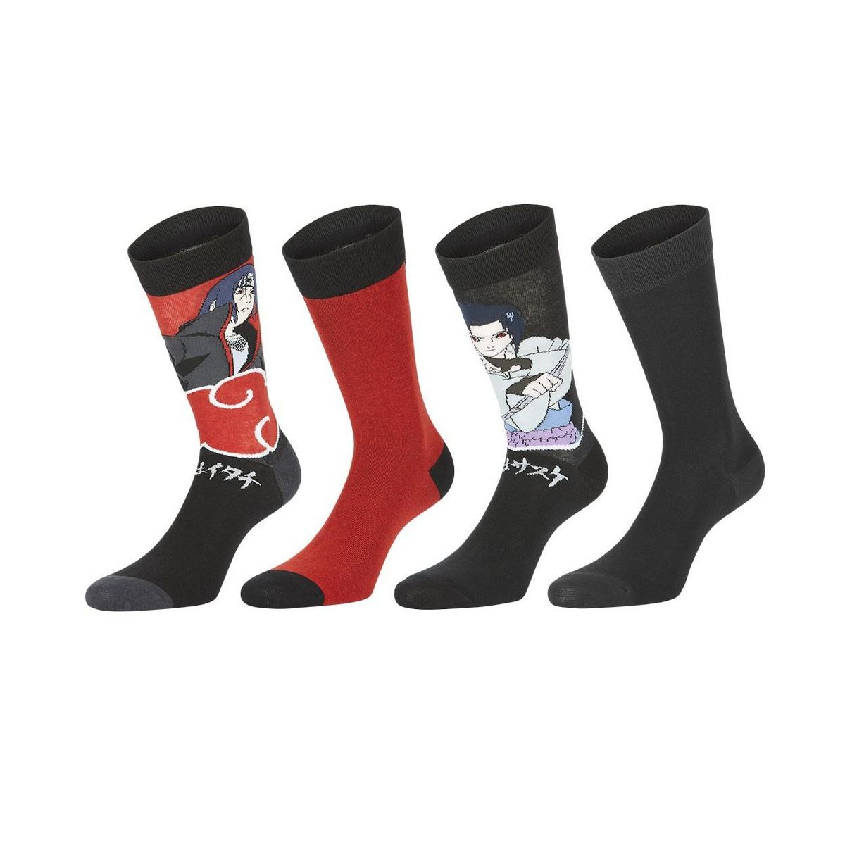 FREEGUN Lot de 4 paires de chaussettes Naruto Shippuden Garçon pas cher