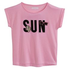 IN EXTENSO T-shirt manches courtes fille (rose)