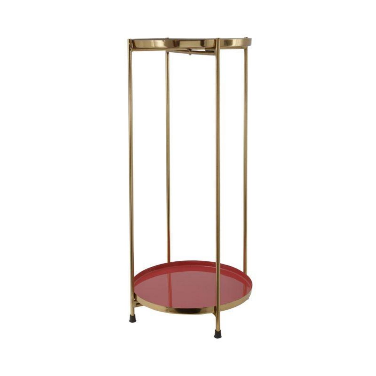 Paris Prix Table d'Appoint Design  Annabel  60cm Taupe & Corail