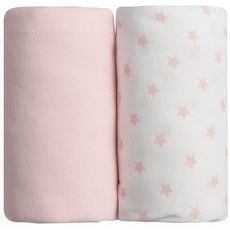 Babycalin Lot De 2 Draps Housse Pour Lit Bebe Etoiles 60 X 1 Cm Pas Cher A Prix Auchan