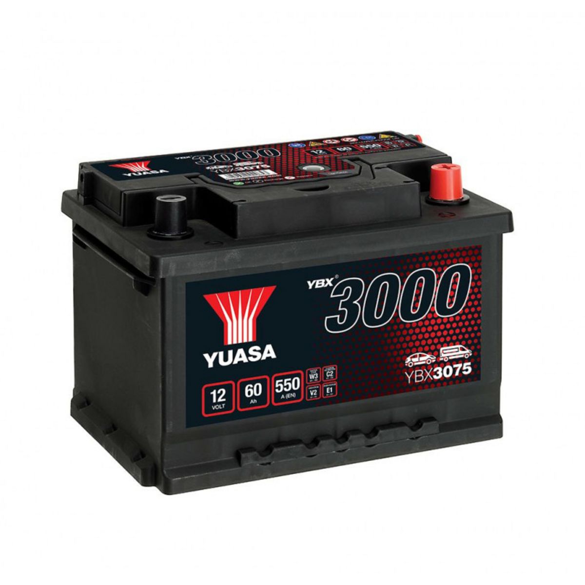 YUASA Batterie Yuasa SMF YBX3075 12V 60ah 550A pas cher 