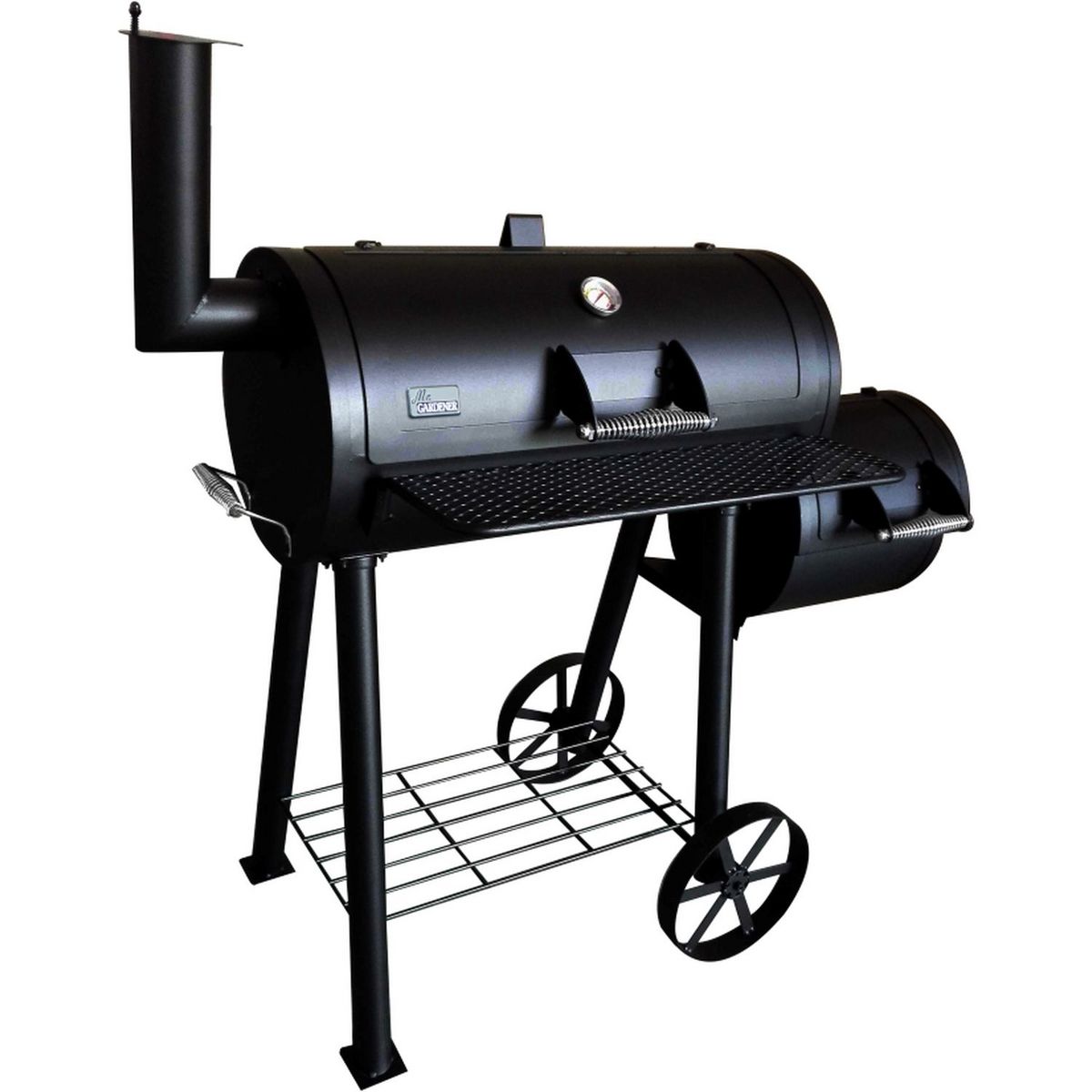 LANDMANN Barbecue charbon de bois en acier émaillé et fumoir 4 en 1 pas  cher 