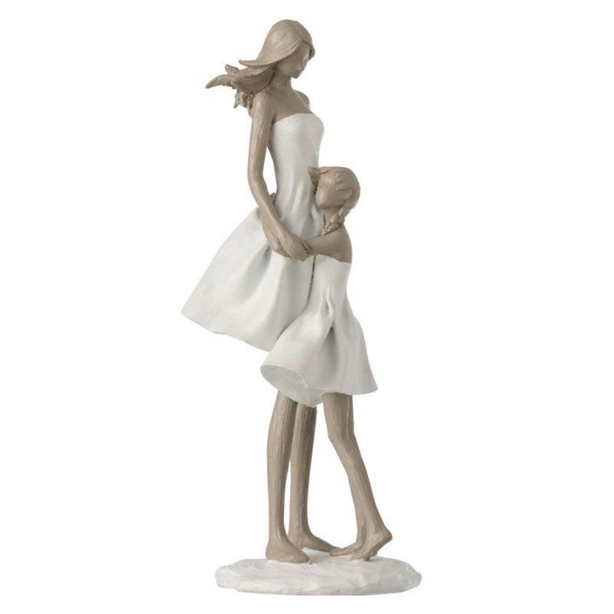 Paris Prix Statuette Déco  Mère Caline sa Fille  33cm Blanc
