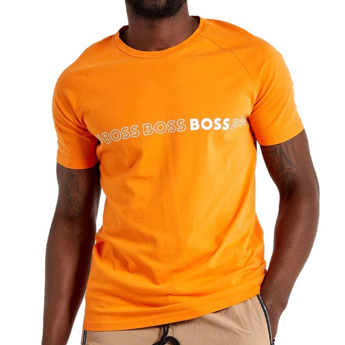 klauw landelijk zak T-shirt Orange Homme Hugo Boss RN pas cher - Auchan.fr