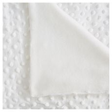 ACTUEL Plaid polaire uni en polyester effet gaufré (Blanc)