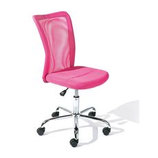Chaise de bureau pour enfant pivotante ajustable en hauteur CLYDE (Rose)