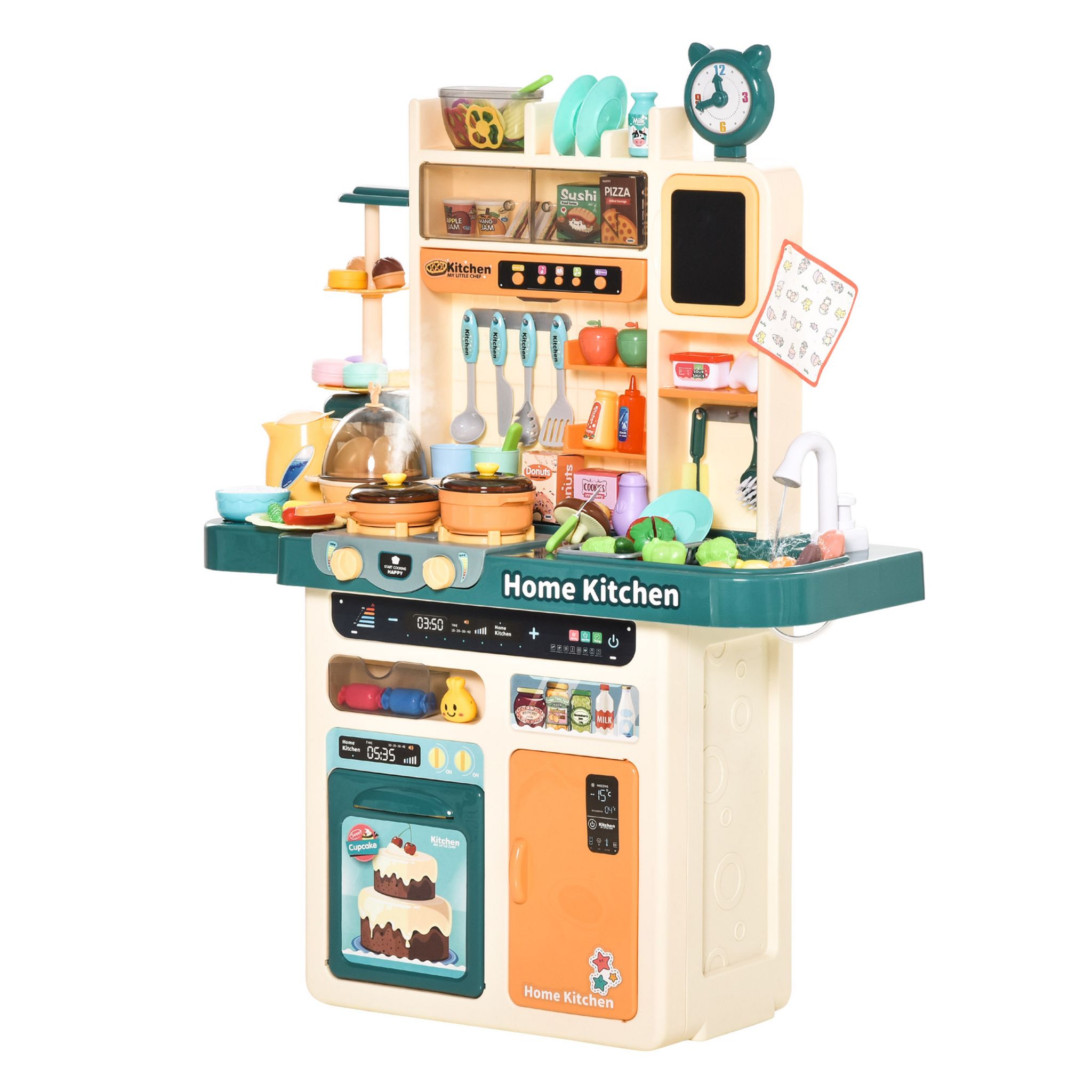 HOMCOM Cuisine pour enfant - dinette - jeu d'imitation complet 113