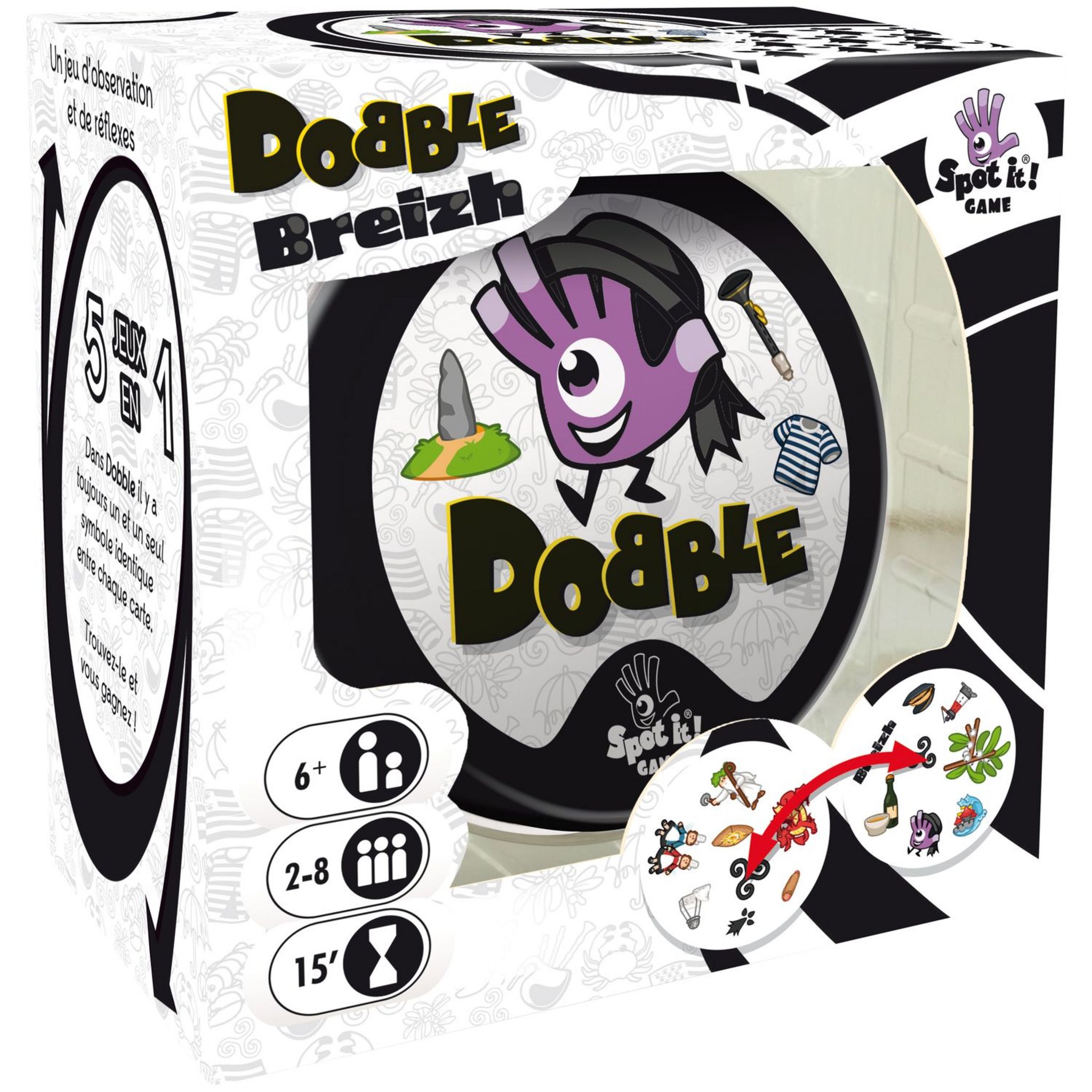 DOBBLE, il y a toujours un et un seul symbole identique.