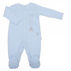 SEVIRA KIDS Pyjama bébé en coton bio, BASIC SEVIRA KIDS (Bleu)