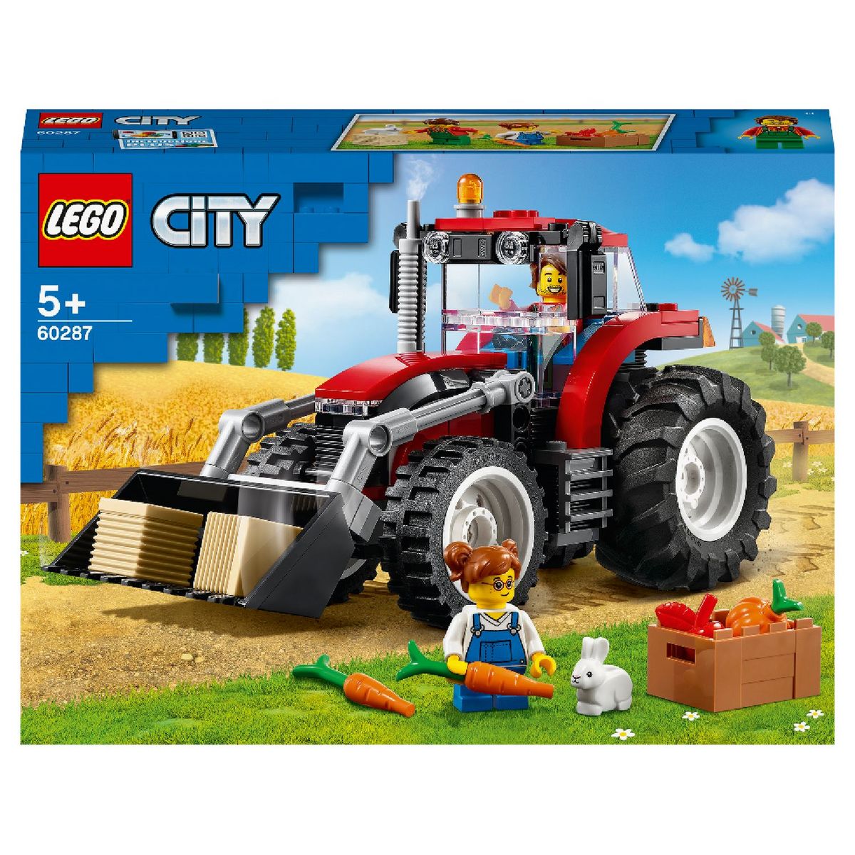 LEGO City 60287 Les Super Vehicules Le Tracteur Set de Construction Jouet Ferme Cadeau pour Enfants des 5 ans pas cher Auchan