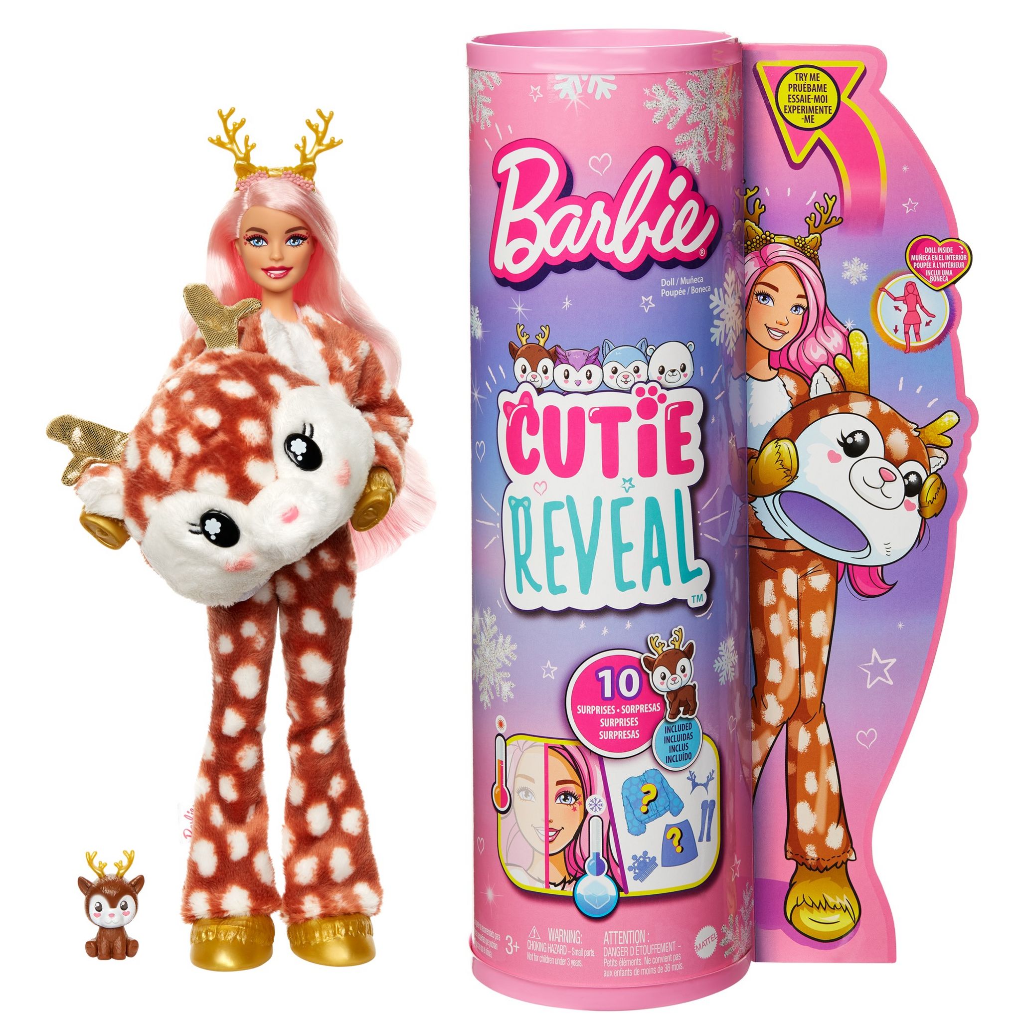 Barbie-Poupée Cutie Reveal avec costume de lapin et 10surprises