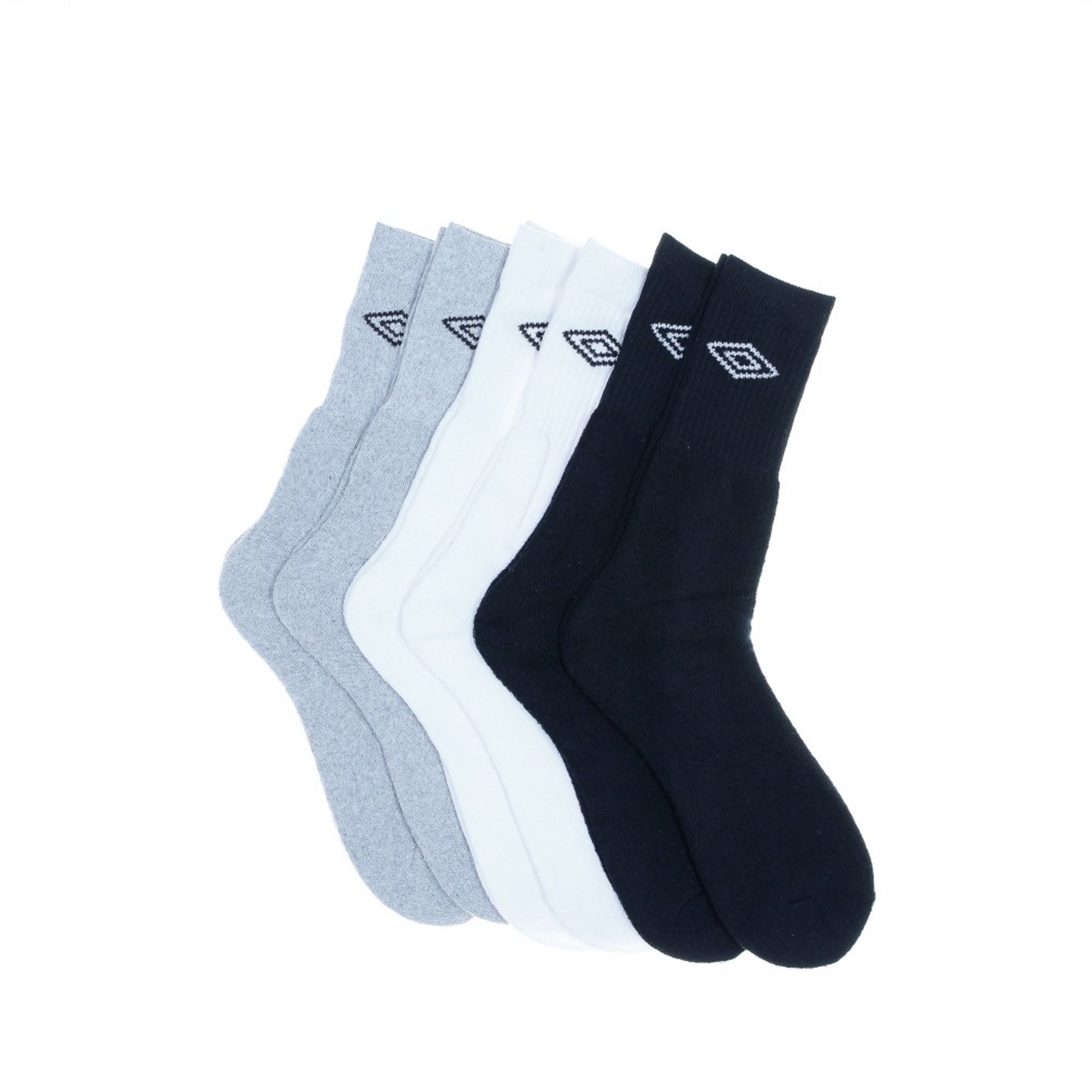 UMBRO Pack de 6 Chaussettes tricolores homme Umbro pas cher