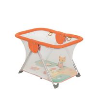 BREVI Parc bébé avec tapis de jeu Soft and Play (Orange)