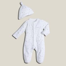 Pyjama et bonnet en velours bébé