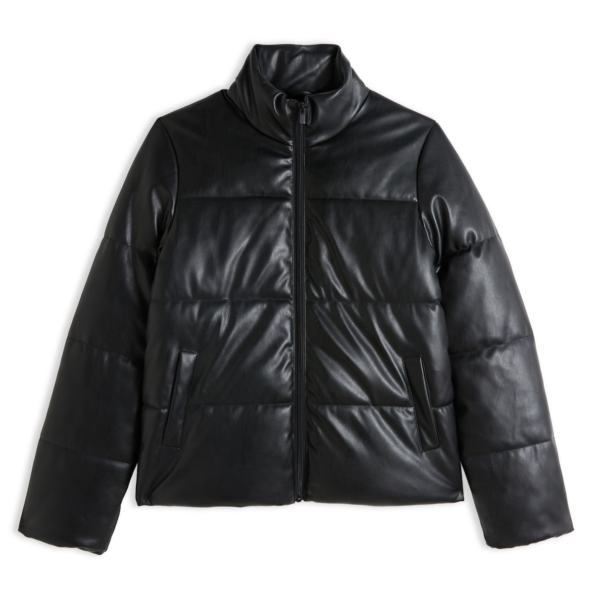 IN EXTENSO Doudoune simili cuir noir femme pas cher - Auchan.fr