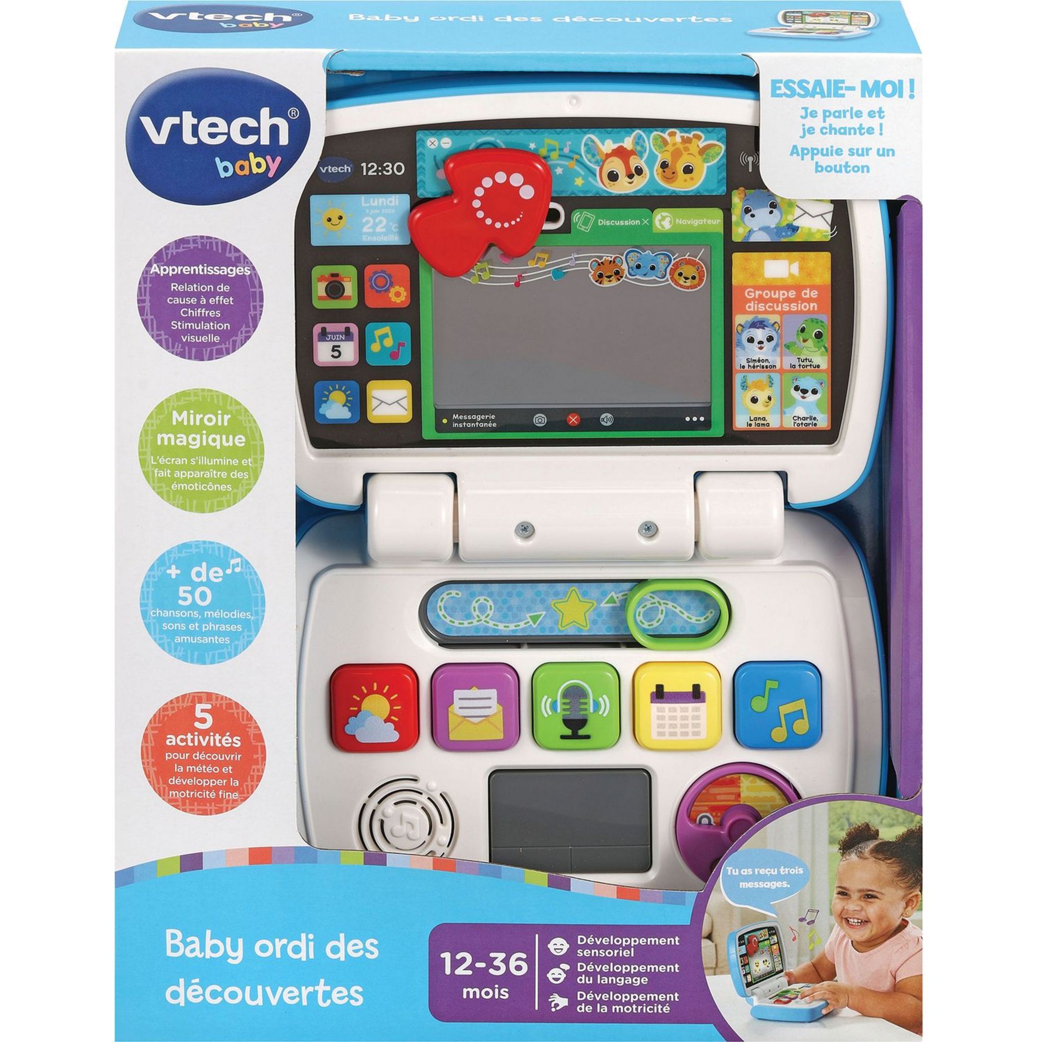 VTECH Tablette des découvertes rose Lumi 