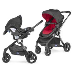 CHICCO Pack urban plus (poussette + nacelle transformable + auto-fix fast) Red Wave