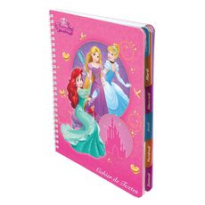 Cahier de texte à spirale fille 17x22cm 148 pages Princesses Ariel